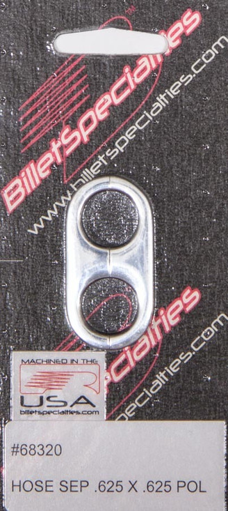 Billet Specialties Hose Separator .625X.625 -Polished 68320