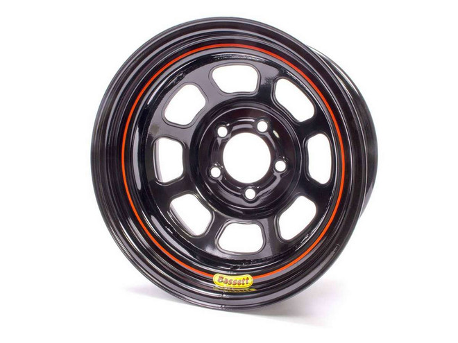 Bassett 15X7 5X4.75 3.75In Bs Black Rolled Wheel 57Rc375