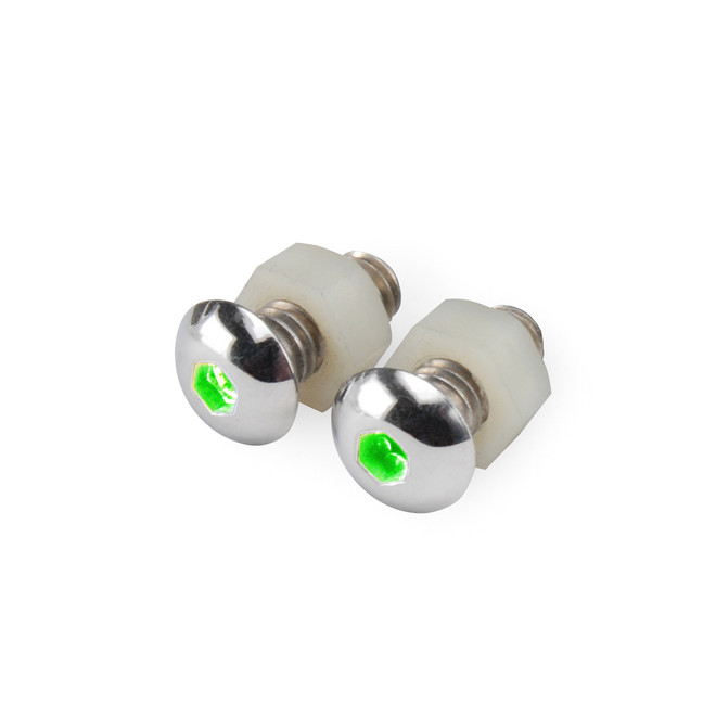 Design Engineering Lighted Button Head Bolt Pair Green 30306