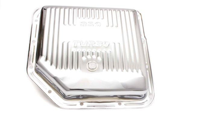 Racing Power Co-Packaged Th350 Trans Pan Chrome Steel Finned R9122 Racing Power Co-Packaged Th350 Trans Pan Chrome Steel Finned R9122