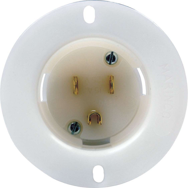 Quickcar Racing Products Male Recessed Outlet 110 Volt 57-710