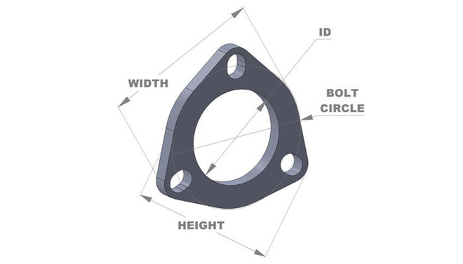 Vibrant Performance 3-Bolt Stainless Steel F Lange 2.25In I.D. Each 1481S