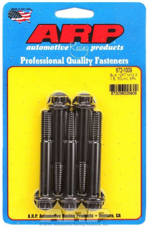 Arp Bolt Kit - 12Pt. (5) 10Mm X 1.5 X 70Mm 672-1009 Arp Bolt Kit - 12Pt. (5) 10Mm X 1.5 X 70Mm 672-1009