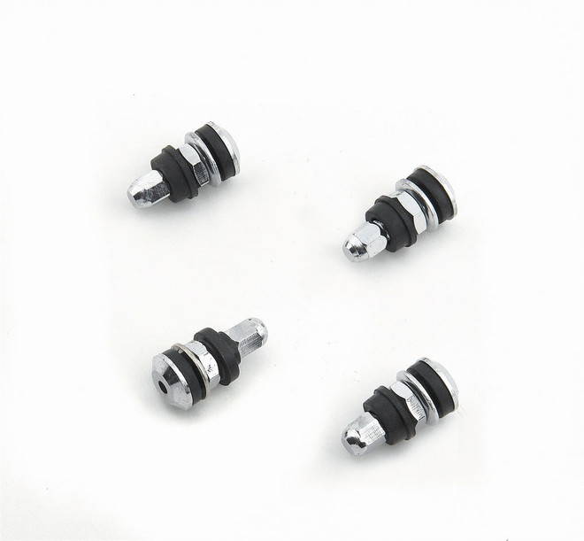 Mr. Gasket Chrome Tire Valves (4Pk) Short Screw-On Mount 1957Mrg