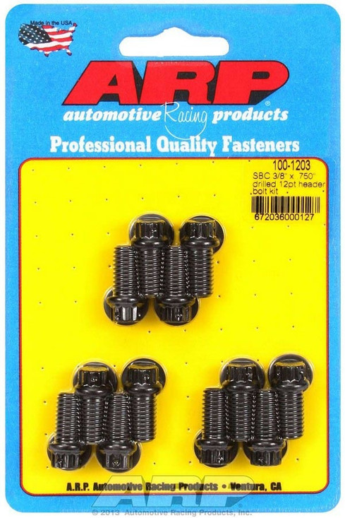 Arp Header Bolt Kit - 12Pt. 3/8 X .750 Uhl (12) 100-1203 Arp Header Bolt Kit - 12Pt. 3/8 X .750 Uhl (12) 100-1203