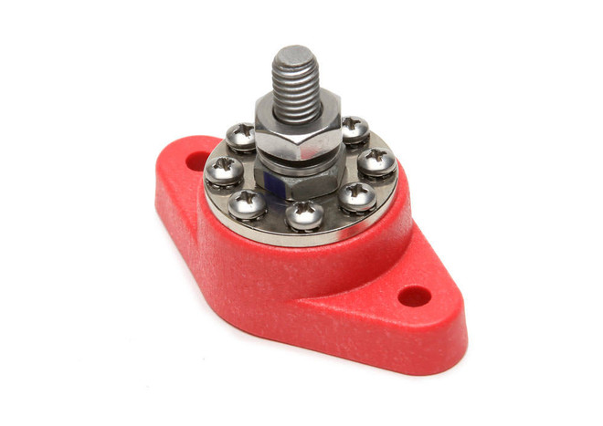 Painless Wiring 8-Point Distribution Block (Red) 80114
