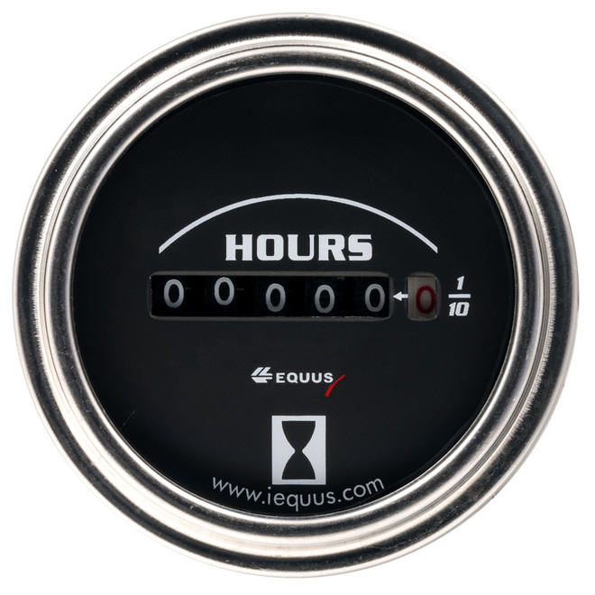 Equus 2.0 Dia Hourmeter Gauge Chrome E7210