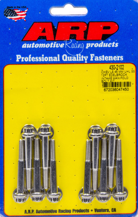 Arp Intake Manifold Bolt Kit Gm Ls W/Edelbrock Intake 430-2102 Arp Intake Manifold Bolt Kit Gm Ls W/Edelbrock Intake 430-2102