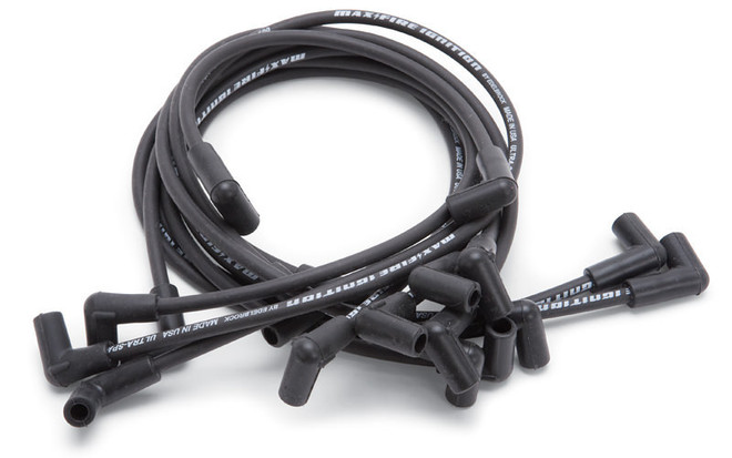 Edelbrock Max Fire Plug Wire Set Sbc W/Hei 90 Deg Black 22702