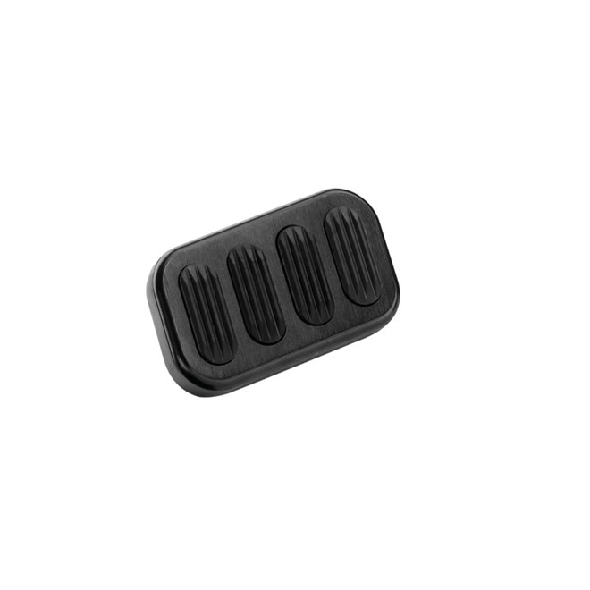 Lokar Blk Billet Aluminum Brake Pad W/Rubber Xbag-6005