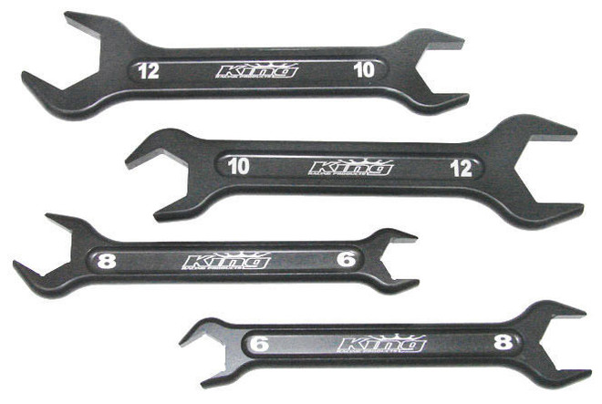 King Racing Products Aluminum An Wrench Set Double Ended 6-12 2565