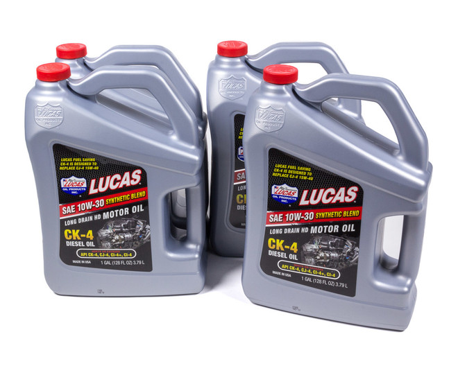 Lucas Oil Synthetic Blend 10W30 Diesel Oil Case 4 X 1Gal 10282