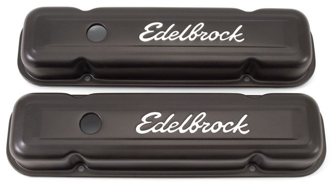 Edelbrock Valve Cover Kit Pontiac V8 Signature Series Blk 4453 Edelbrock Valve Cover Kit Pontiac V8 Signature Series Blk 4453