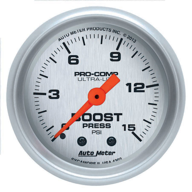 Autometer 2-1/16 U/L Boost Gauge 0-15Psi 4302