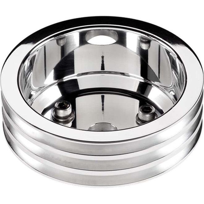 Billet Specialties Sbc 3 Grv Crank Pulley Lwp Polished 78230