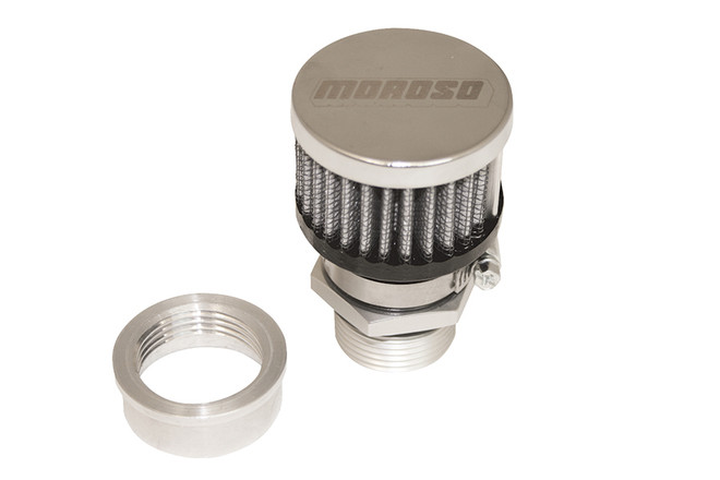 Moroso Valve Cover Breather Kit U-Weld - Aluminum 68852