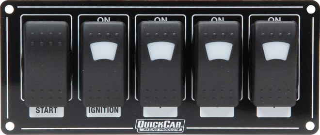 Quickcar Racing Products Ignition Panel W/ Rocker Switches & Lights 52-866