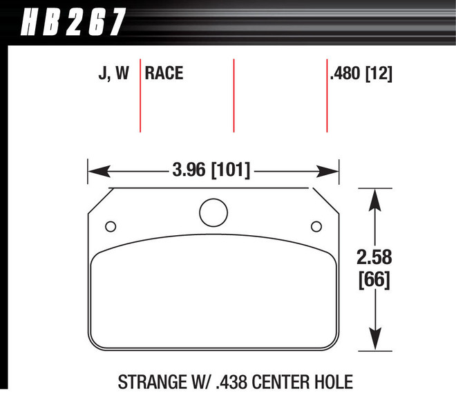 Hawk Brake Brake Pads Strange Dtc-30 Hb267W.480