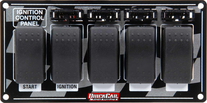 Quickcar Racing Products Ignition Panel W/ Rocker Switches & Fuses 52-163