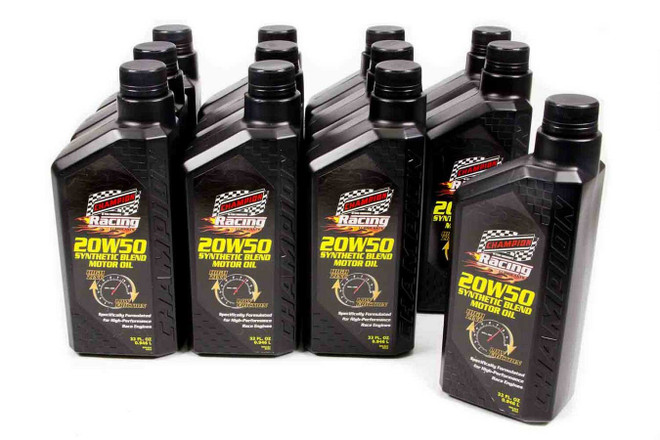 Champion Brand 20W50 Synthetic Racing Oil 12X1Qt 4111H/12