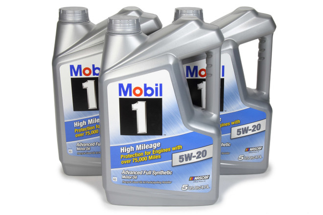 Mobil 1 5W20 High Mileage Oil Case 3X5 Qt Bottles 120768