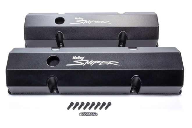 Holley Sniper Fabricated Valve Covers Sbc Tall 890010B Holley Sniper Fabricated Valve Covers Sbc Tall 890010B