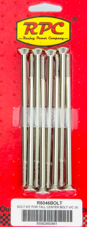 Racing Power Co-Packaged Bolts For Sbc Alum Tall Center Bolt V/C 8Pk R6046Bolt