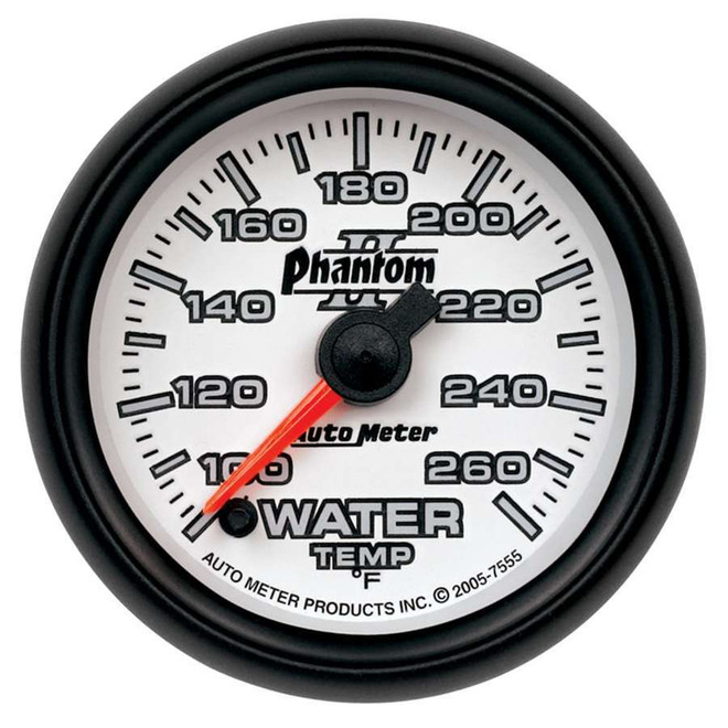 Autometer 2-1/16In P/S Ii Water Temp. Gauge 100-260 7555