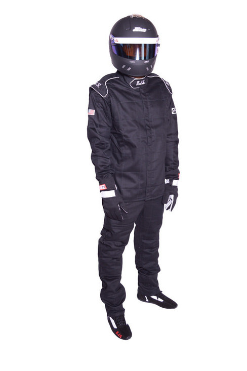 Rjs Safety Pants Black X-Large Sfi-3-2A/5 Fr Cotton 200440106
