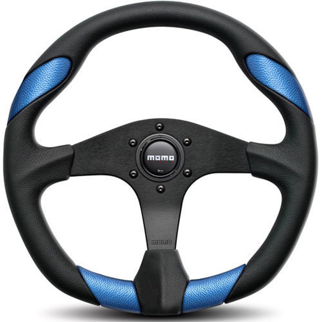 Momo Automotive Accessories Quark Steering Wheel Polyurethane Blue Insert Qrk35Bk0Bu