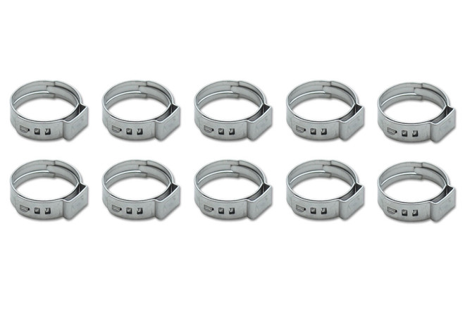 Vibrant Performance Stainless Steel Pinch Cl Amps 14.5-17.0Mm 10 Pack 12276