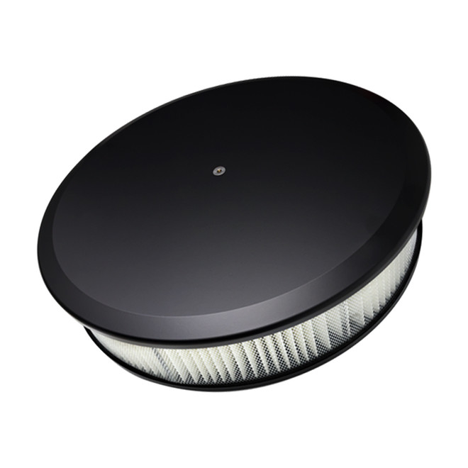 Billet Specialties Air Cleaner 14In Round Plain Black Blk15829 Billet Specialties Air Cleaner 14In Round Plain Black Blk15829