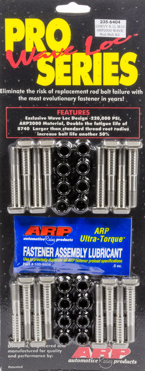Arp Bbc 8.1L M10 Rod Bolt Kit Arp2000 Pro Wave-Loc 235-6404