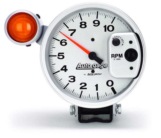 Autometer 5In Auto Gauge Tach -10K Silver Face 233911