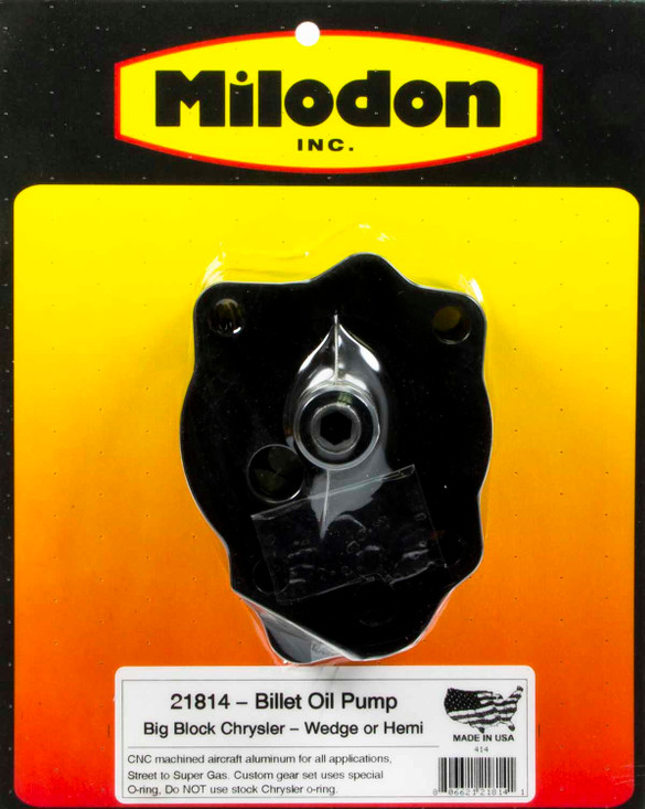 Milodon Billet Aluminum H/V Oil Pump - Bbm 21814 Milodon Billet Aluminum H/V Oil Pump - Bbm 21814