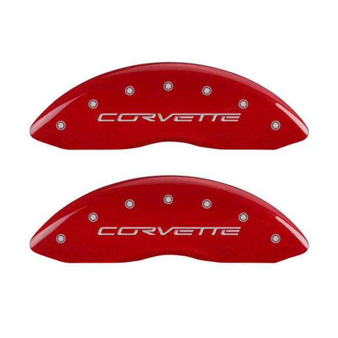 Mgp Caliper Cover 08-13 Corvette Caliper Covers Red 13083Scv6Rd