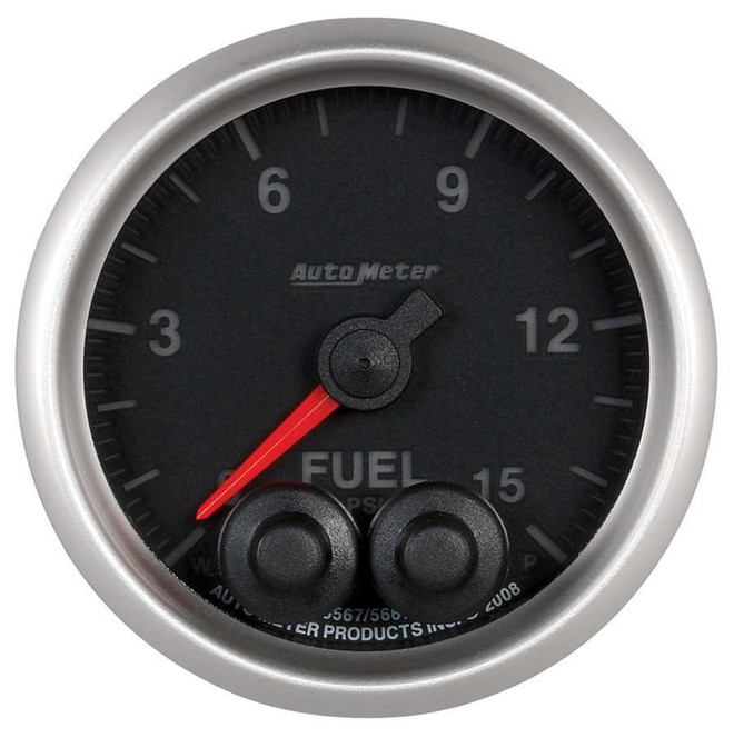 Autometer 2-1/16 E/S Fuel Press. Gauge - 0-15Psi 5667