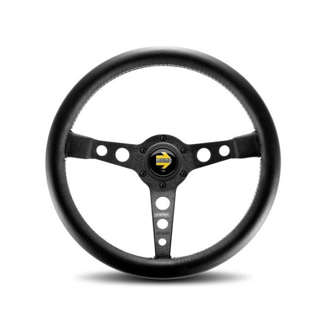 Momo Automotive Accessories Prototipo Steering Wheel Black Leather Pro35Bk2B