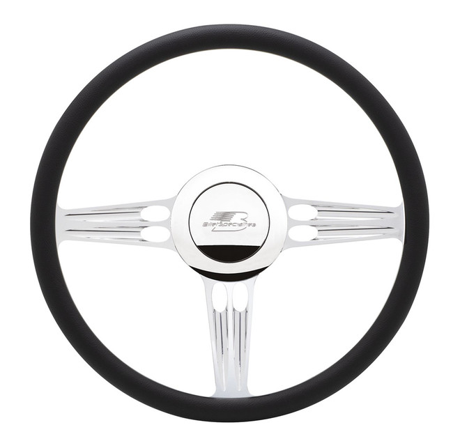 Billet Specialties Steering Wheel Half Wrap 15.5In Hollowpoint 34120