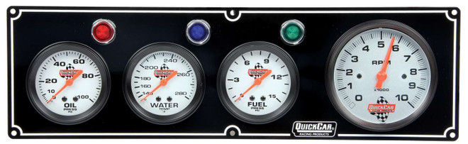 Quickcar Racing Products 3-1 Gauge Panel Op/Wt/Fp W/3-3/8In Tach Black 61-67423 Quickcar Racing Products 3-1 Gauge Panel Op/Wt/Fp W/3-3/8In Tach Black 61-67423
