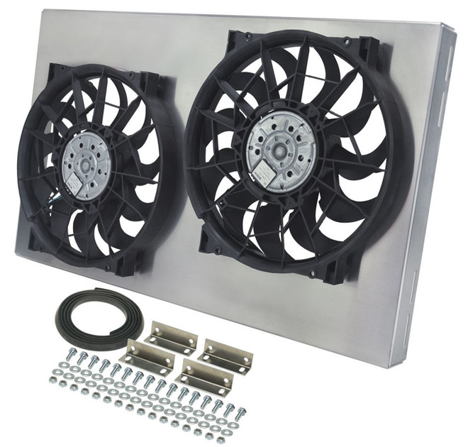 Derale Dual Rad Fan W/Alum Shroud Assembly 16838 Derale Dual Rad Fan W/Alum Shroud Assembly 16838