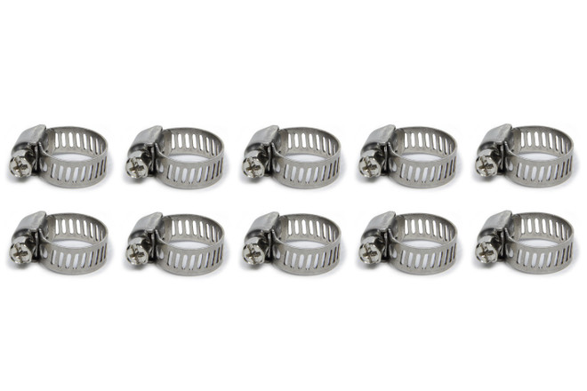 Vibrant Performance S.S. Worm Gear Clamps .25In To .63In 10 Pack 12150