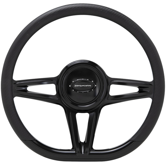 Billet Specialties Steering Wheel 14In D-Shape Victory Black Blk29441