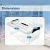 6 Pack 48 Qt Latch Box Plastic Totes Clear Storage Containers Bin Latching Lids