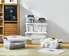 4 Pack 70 Qt Latch Box Plastic Totes Clear Storage Containers Bin Latching Lids