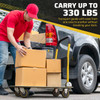 Folding Hand Truck Dolly Cart with Wheels Luggage Cart Trolley Moving 330lbs