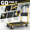 Folding Hand Truck Dolly Cart with Wheels Luggage Cart Trolley Moving 330lbs
