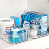 6 PCS Clear Plastic Storage Bin Container Set Pantry & Kitchen Fridge Organizer