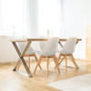 2 Mid Century Modern DSW Dining Side Chair Wood Legs Velvet