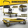 Folding Hand Truck Dolly Cart with Wheels Luggage Cart Trolley Moving 660 lbs